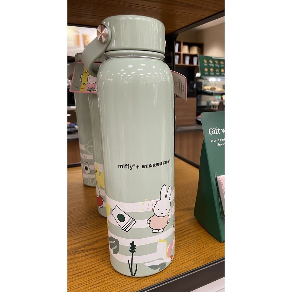 Starbucks x Miffy Limited Edition NWT Mint Stainless Steel Water Bottle - 27 oz.